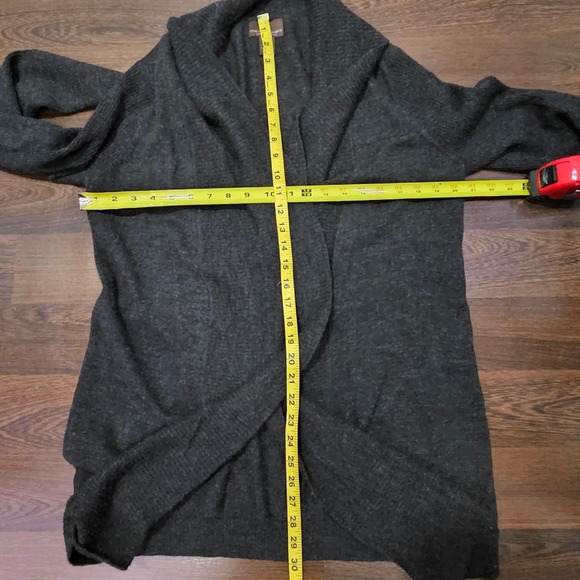 Fenn Wright Manson Italian Merino Wool Cardigan Grey Sweater XL Shawl Collar - Picture 7 of 11